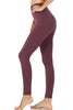 Zenana Womens Plus Ribbed Band Fleece Seamless Leggings