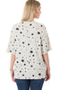 Zenana Womens Star Print Raglan Sleeve Round Neck Tee-Shirt