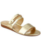 Marc Fisher Womens Faee Open Toe Casual Slide Sandals, Gold, Size 6.0