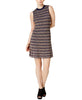 Bar III Womens Printed Mock-Neck Sweater Dress