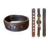 Womens Vintage Style Snap Closure Leather Bracelet