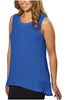 Adrienne Vittadini Womens High-Low Sleeveless Blouse Top
