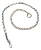 Steve Madden Women's Tie-Dyed Chain Belt, Blue Tie Dye