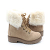 Union Bay Womens Charlotte Suede Faux Fur Lace Up Ankle Bootie