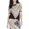 RACHEL Rachel Roy Womens Cold Shoulder Printed Pullover Top Multi XS