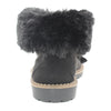 Union Bay Womens Charlotte Suede Faux Fur Lace Up Ankle Bootie