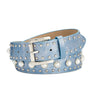 Steve Madden Imitation Pearl & Rhinestone Metallic Belt