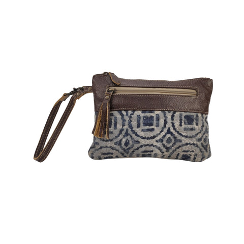 Brown Bucket Purse with Gems and Rivets