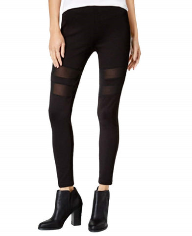 Juniors' Sheer-Inset Leggings