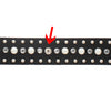 Steve Madden Stud & Imitation Pearl Belt New With Defect (Black, X-Large)