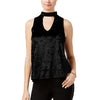 Juniors' Velvet Choker Top