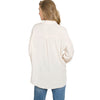 Be Cool Womens Boyfriend Satin Drop Shoulder Long Sleeve Shirt