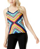 Bar III Womens Printed Spaghetti Strap Tank Top (Fantasy Diamond, Medium)