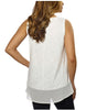 Adrienne Vittadini Womens High-Low Sleeveless Blouse Top