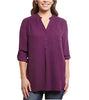 Ali & Kris Womens Roll Tab, High-Low Hem, Lightweight Blouse