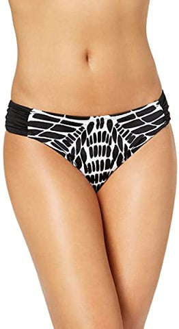 Bar III Womens Animal Print Hipster Bikini Swim Bottom, Black (XS)