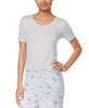Charter Club Women's Soft Knit Pajama Top, Gray Day, X-Large