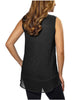 Adrienne Vittadini Womens High-Low Sleeveless Blouse Top