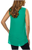 Adrienne Vittadini Womens High-Low Sleeveless Blouse Top