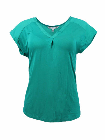 Adrienne Vittadini Womens Short Sleeve Shirt