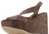 Michael Kors Womens Becky Wedge Sandal-New with Defect (Taupe, 10)