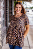 Lucky & Blessed Womens Straight Hem Relaxed Fit Scoop Neck Top