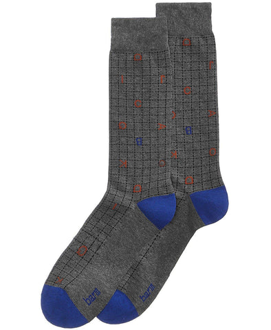 Bar III Mens Printed Seamless Toe Crew Socks