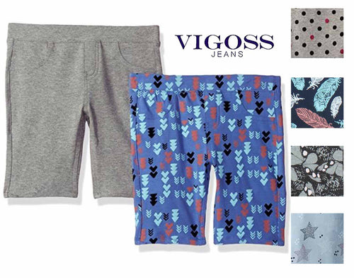 Vigoss Girls 2 Pack Knit Bermuda Shorts