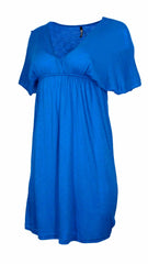 Ingear Womens Low Cut Neck Swimsuit Cover Up Lightweight Short Slub Dress