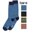 Bar III Mens Printed Seamless Toe Crew Socks