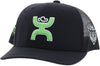 Hooey Mens Austin Gamblers Logo Adjustable Snapback Cap Hat, Black