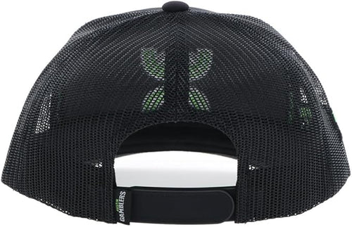 Hooey Mens Austin Gamblers Logo Adjustable Snapback Cap Hat, Black