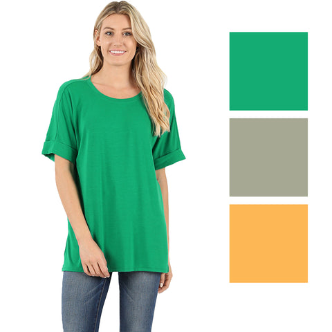 Zenana Womens Premium Rayon Long Sleeve T-Shirt