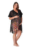 Ingear Womens Sheer Square Lace Tunic Swimsuit Cover Up Dress-One Size