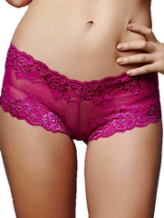 Montelle Intimates Women's Lace Cheeky Boyshort Panty