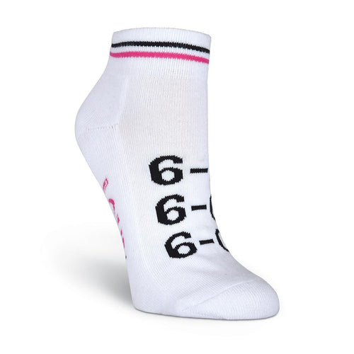 K. Bell Women's Sport Love Hurts White Tennis Socks