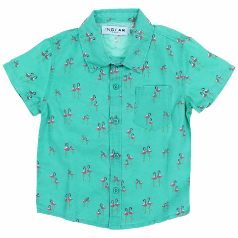 Ingear Resort Boys Short Sleeve Lux Shirt, Size Large, 8-10