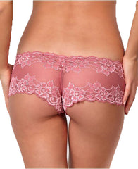 Montelle Intimates Women's Lace Cheeky Boyshort Panty