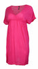 Ingear Womens Low Cut Neck Swimsuit Cover Up Lightweight Short Slub Dress