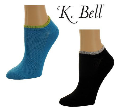 K. Bell Womens Sport Quality Golf and Tennis Comfort Low Cut Fashion Socks