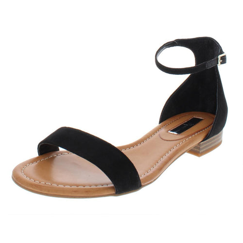 International Concepts Womens Yaffaf Flat Sandal New With Defect (Black,8)
