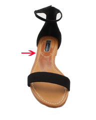 International Concepts Womens Yaffaf Flat Sandal New With Defect (Black,8)