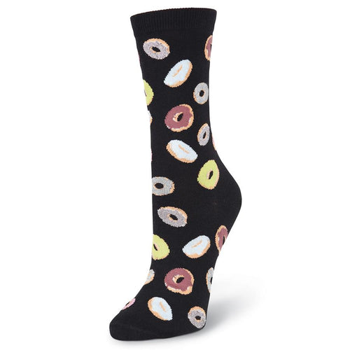 K. Bell Womens Donuts Crew Socks, Fun Casual Dress Socks