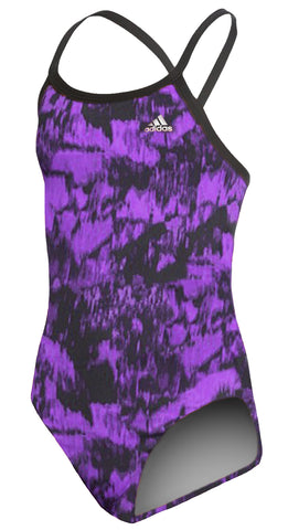 Girls Vortex Back Equinox Camo Print One Piece Swimsuit