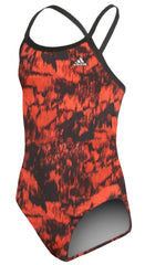 Girls Vortex Back Equinox Camo Print One Piece Swimsuit