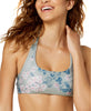 Becca by Rebecca Virtue Womens Serene Printed Metallic Halter Bikini Top