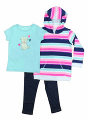 Baby Girl's 3 Piece Set-2 Shirts, 1 Pant