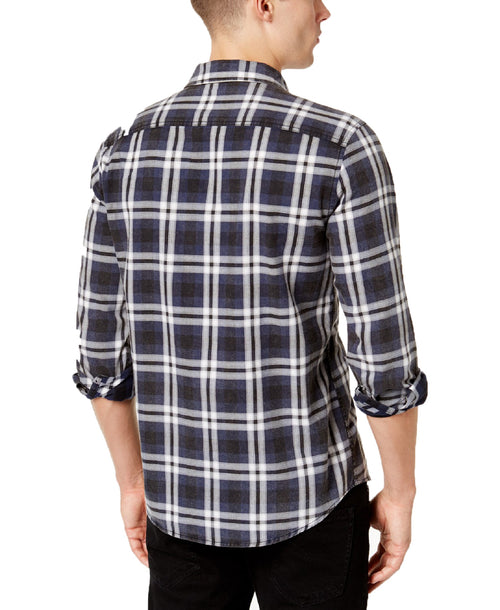 Mens Ramsay Patched Plaid Shirt