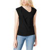 Bar III Womens Twisted Sleeveless T-Shirt Top