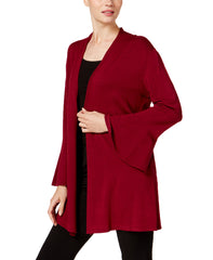Alfani Womens Bell-Sleeve Cardigan (Malbec, X-Small)